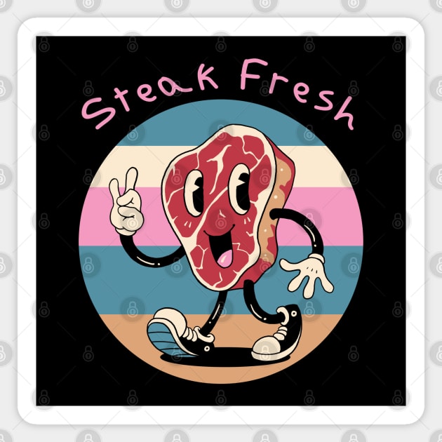 Steak Fresh! Sticker by Vincent Trinidad Art